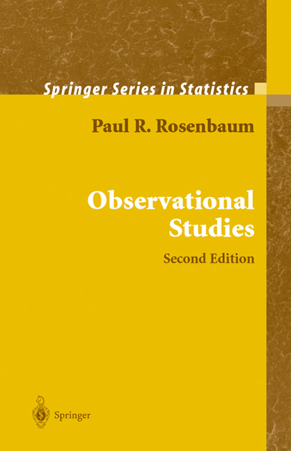 Observational Studies -  Paul R. Rosenbaum