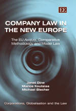 Company Law in the New Europe - Janet Dine, Marios Koutsias, Michael Blecher
