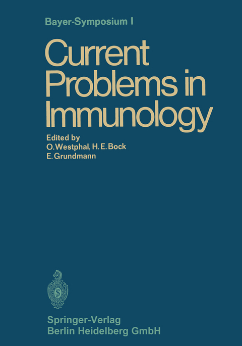 Current Problems in Immunology - Hans Erhard Book, Ekkehard Grundmann, Otto Westphal