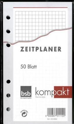 Zeitplaner kompakt, A6, Einlagenblätter Notizen kariert (Nr.02-0061)