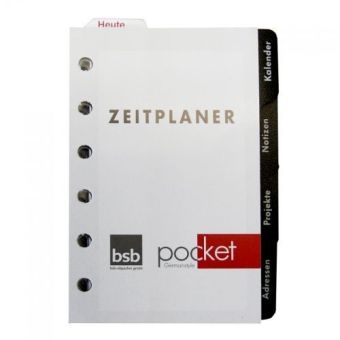 Zeitplaner pocket, A7, Einlagenblätter-Satz komplett (Nr.02-0071) 2015