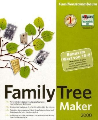 Family Tree Maker 2008, 1 CD-ROM
