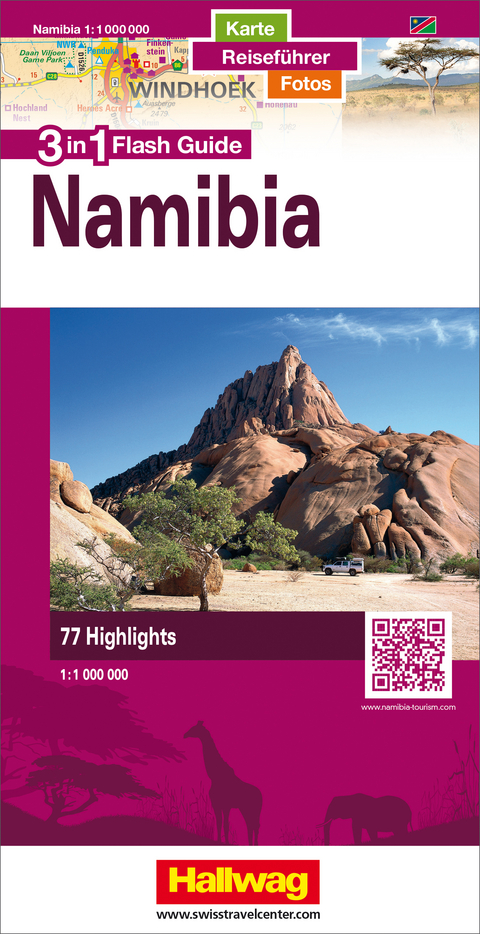 Namibia Flash Guide Strassenkarte 1:1 Mio.