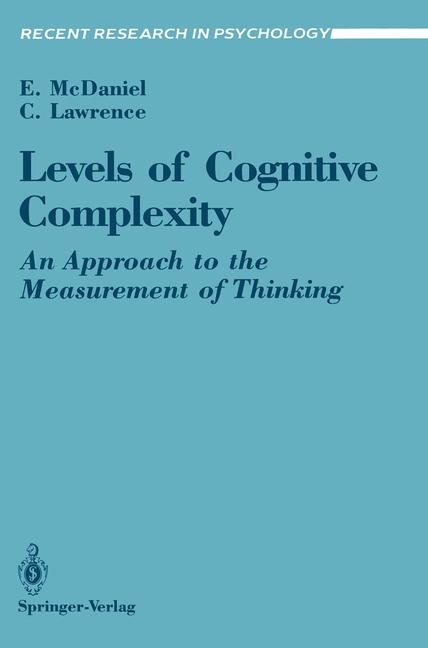 Levels of Cognitive Complexity -  Chris Lawrence,  Ernest McDaniel