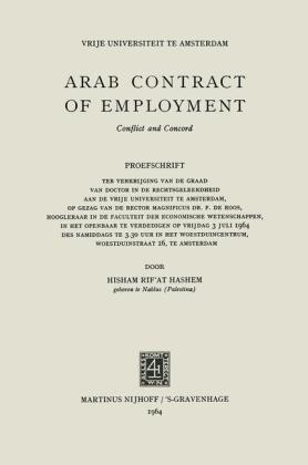 Arab Contract of Employment -  Hisham Rif'at Hashem
