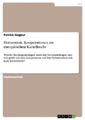 Horizontale Kooperationen im europäischen Kartellrecht - Patrick Gageur