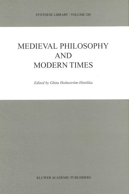 Medieval Philosophy and Modern Times - 