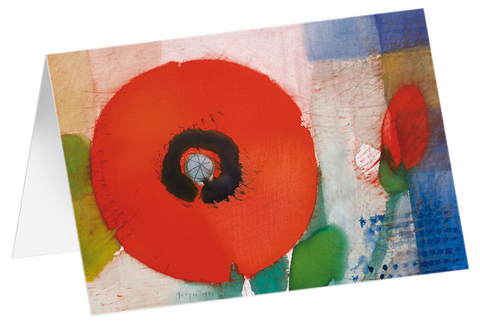 Roter Mohn - Kunst-Faltkarten ohne Text (5 Stück) - 