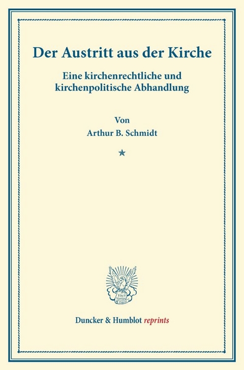 Der Austritt aus der Kirche. - Arthur B. Schmidt