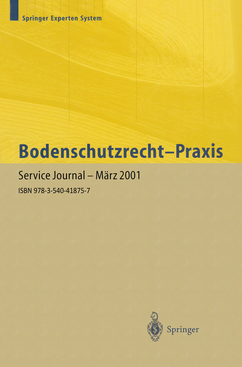 Bodenschutzrecht — Praxis - 