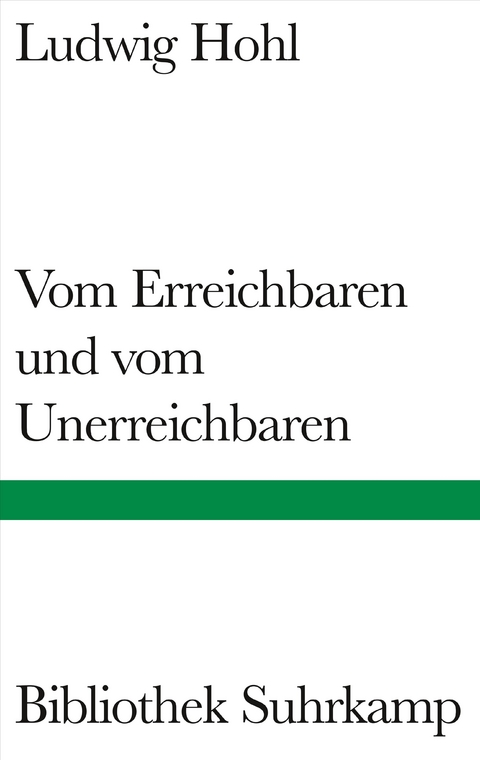 Vom Erreichbaren und vom Unerreichbaren - Ludwig Hohl