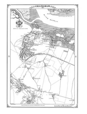 Gillingham 1863 Heritage Cartography Victorian Town Map - Peter J. Adams