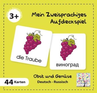 Mein Zweisprachiges Aufdeckspiel, Obst und Gemüse, Russisch (Kinderspiel) - 