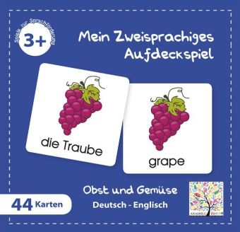 Mein Zweisprachiges Aufdeckspiel, Obst und Gemüse, Englisch (Kinderspiel) - 