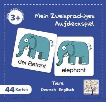 Mein Zweisprachiges Aufdeckspiel, Tiere, Englisch (Kinderspiel) - 