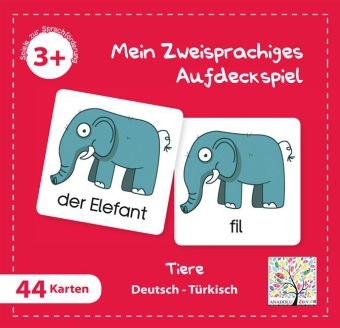 Mein Zweisprachiges Aufdeckspiel, Tiere, Türkisch (Kinderspiel) - 