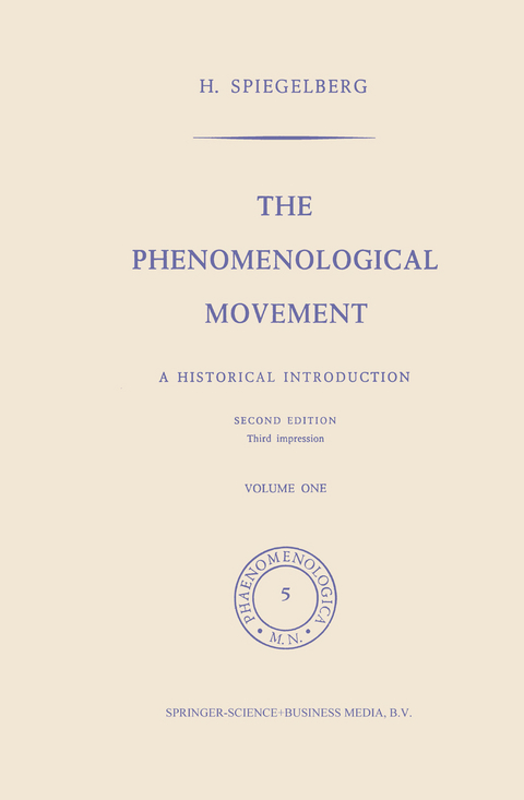 The Phenomenological Movement - Herbert Spiegelberg