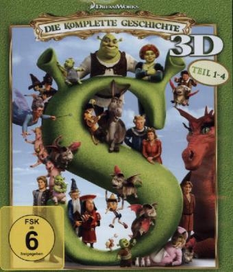 Shrek - Die komplette Geschichte 3D, 4 Blu-rays