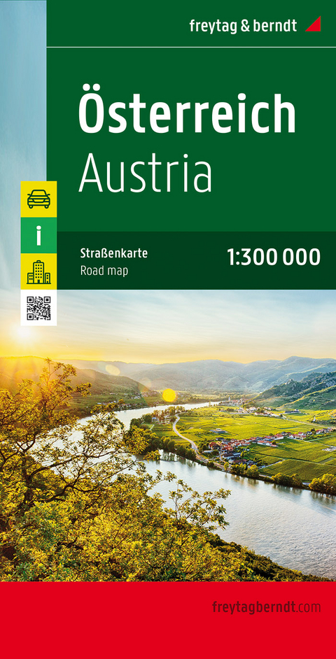 Österreich, Autokarte 1:300.000, freytag & berndt