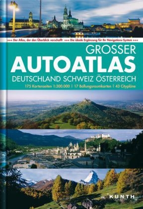 KUNTH Großer Autoatlas  Deutschland/Schweiz/Österreich 2014/2015 1:300.000