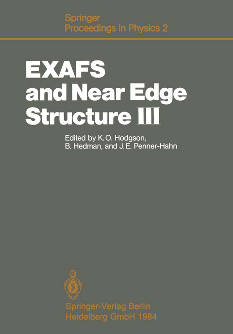 EXAFS and Near Edge Structure III - 