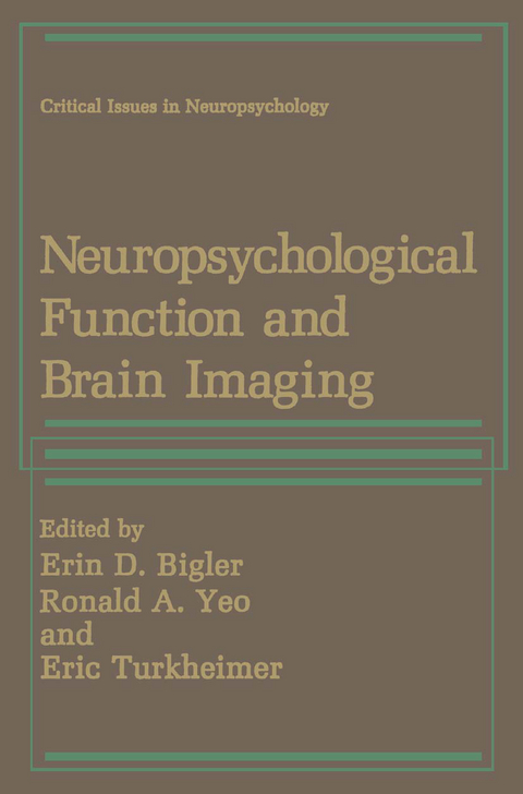 Neuropsychological Function and Brain Imaging - 