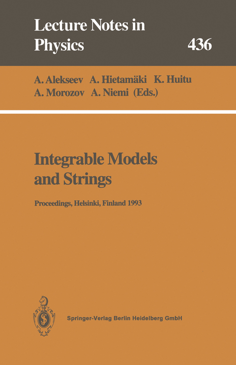 Integrable Models and Strings - 