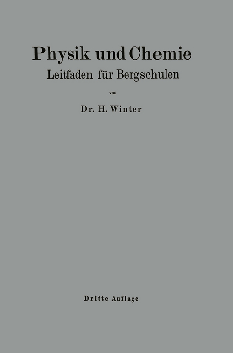 Physik und Chemie - Heinrich Winter