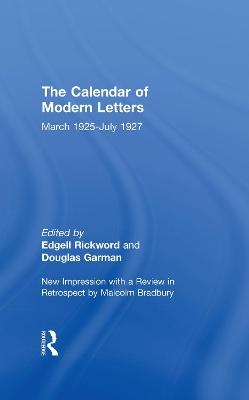 Calendar Modern Letts 4v Cb - Edgell Rickword, D. Garman