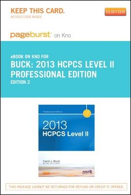 2013 HCPCS Level II Professional Edition - Elsevier eBook on Intel Education Study (Retail Access Card) - Carol J Buck