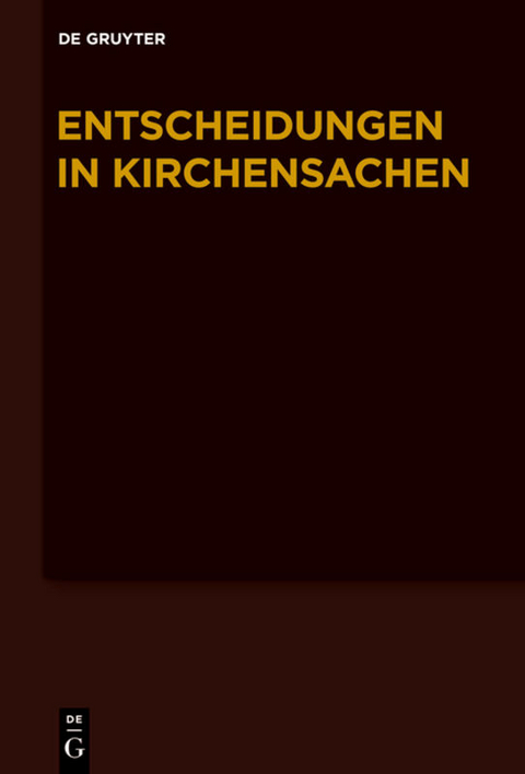 Entscheidungen in Kirchensachen seit 1946 / 1.1.-30.6.2010 - 