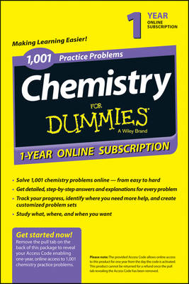 1,001 Chemistry Practice Problems For Dummies Access Code Card (1-Year Subscription) - Heather Hattori, Richard H. Langley