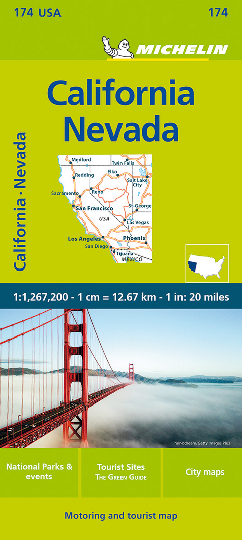 California Nevada - Zoom Map 174 -  Michelin