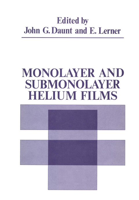 Monolayer and Submonolayer Helium Films - 