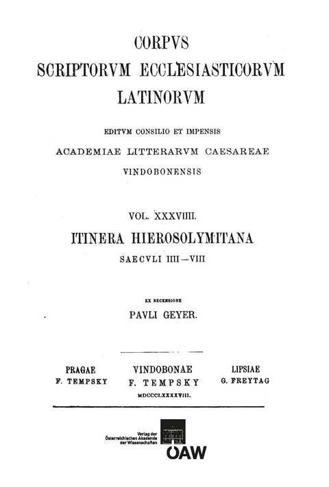 Itinera Hiersolymitana saeculi VI—VIII - 