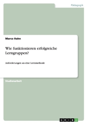 Lerngruppen als Lernmethode / Anforderungen an erfolgreiche Lerngruppen - Marco Hahn
