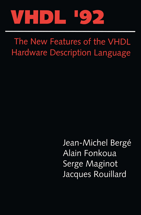 VHDL’92 - Jean-Michel Bergé, Alain Fonkoua, Serge Maginot, Jacques Rouillard