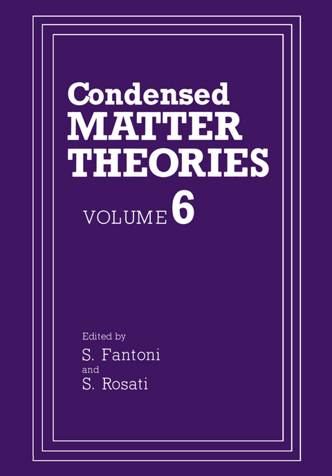 Condensed Matter Theories - 