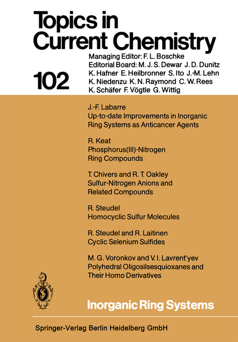 Inorganic Ring Systems - T. Chivers, R. Keat, J.-F. Labarre, R. Laitinen, V. I. Lavrent’yev, R. T. Oakley, R. Steudel, M. G. Voronkov