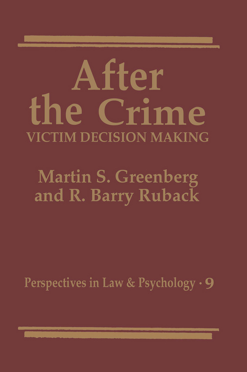 After the Crime - Martin S. Greenberg, R. Barry Ruback