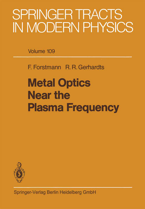 Metal Optics Near the Plasma Frequency - Frank Forstmann, Rolf R. Gerhardts
