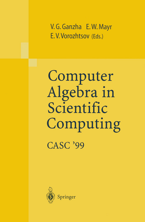 Computer Algebra in Scientific Computing CASC’99 - 