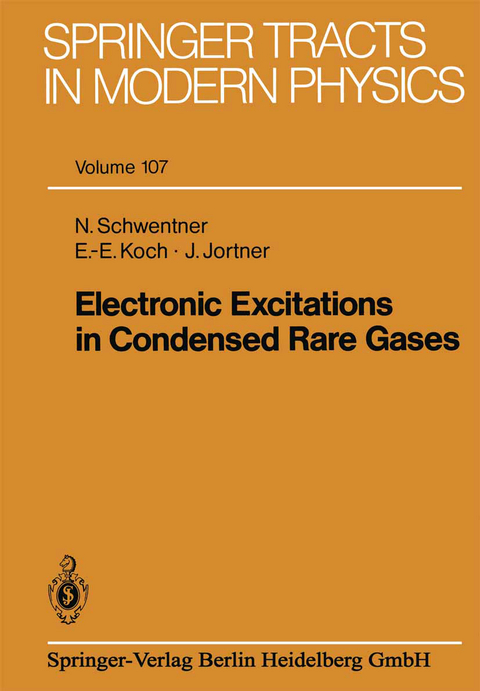 Electronic Excitations in Condensed Rare Gases - Nikolaus Schwentner, Ernst-Eckhard Koch, Joshua Jortner