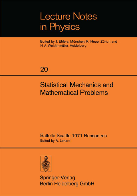 Statistical Mechanics and Mathematical Problems - 