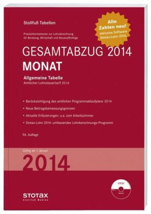 Tabelle, Gesamtabzug 2014 Monat