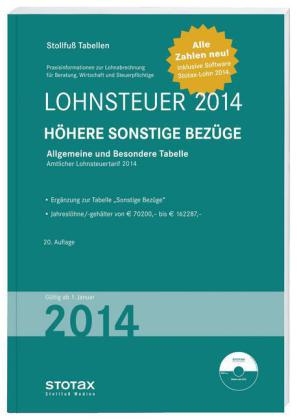 Tabelle, Lohnsteuer 2014 Höhere Sonstige Bezüge