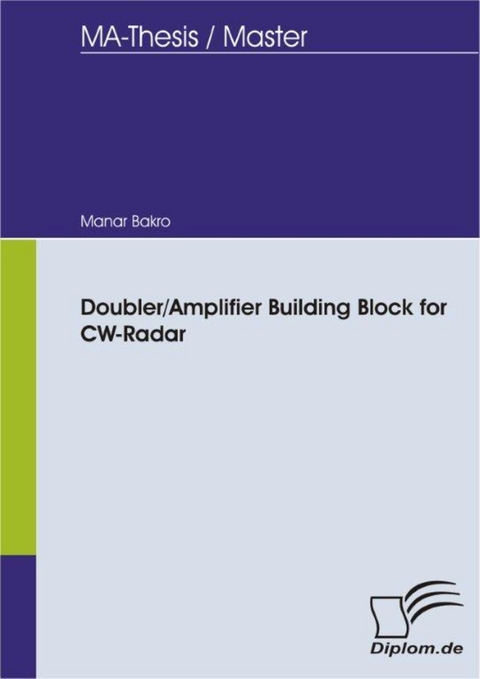 Doubler/Amplifier Building Block for CW-Radar -  Manar Bakro