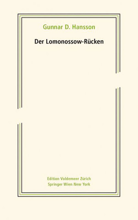 Der Lomonossow-Rücken - Gunnar D. Hansson