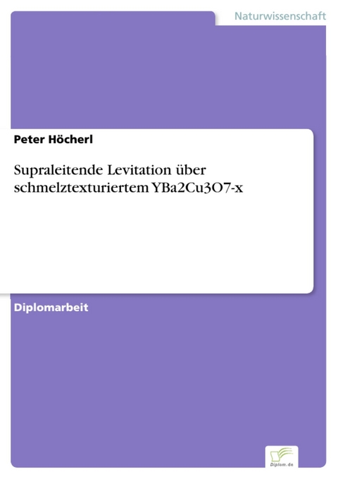 Supraleitende Levitation über schmelztexturiertem YBa2Cu3O7-x -  Peter Höcherl