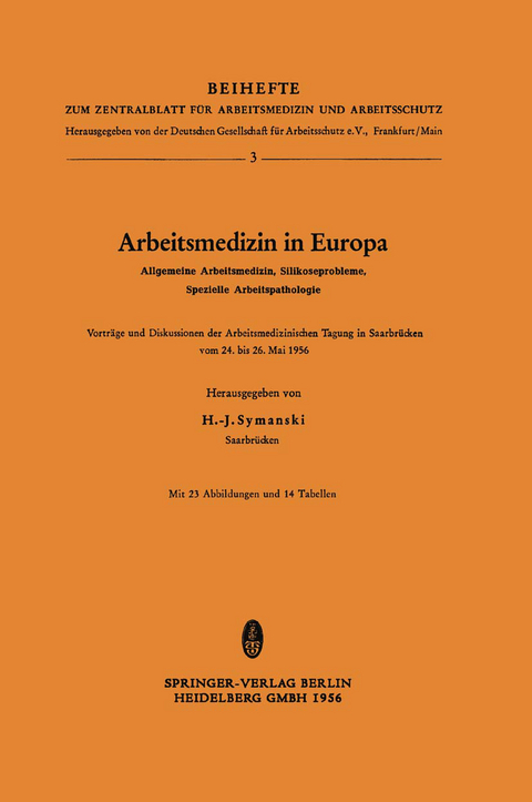 Arbeitsmedizin in Europa, Allgemeine Arbeitsmedizin, Silikoseprobleme, Spezielle Arbeitspathologie - 